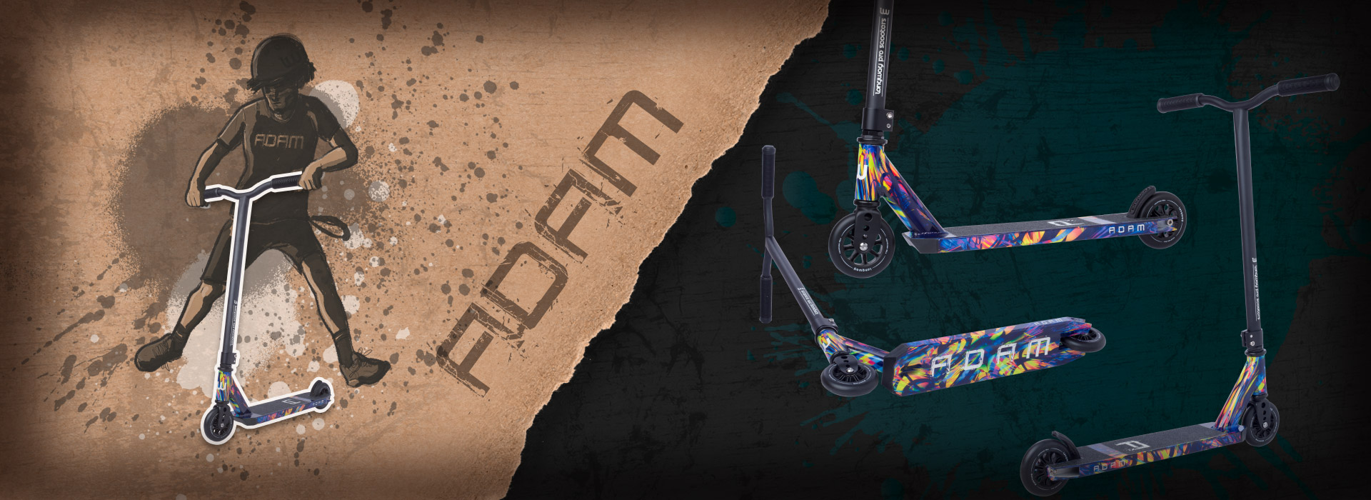 Longway Scooter Adam Neon Ribbons