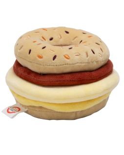 Everything Bagel Plush Dog Toy